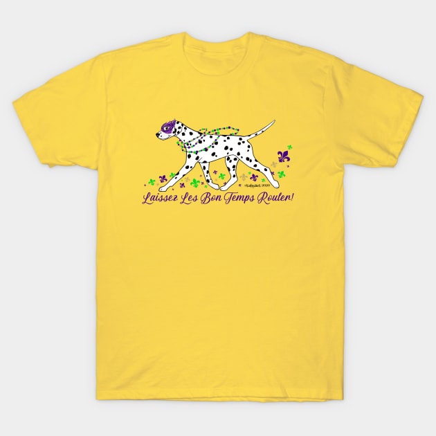 Mardi Gras Dalmatian T-Shirt by FLCupcake